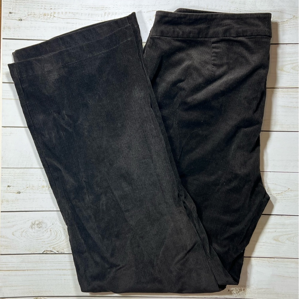 Eileen Fisher Brown Wide-Leg Corduroy Pants